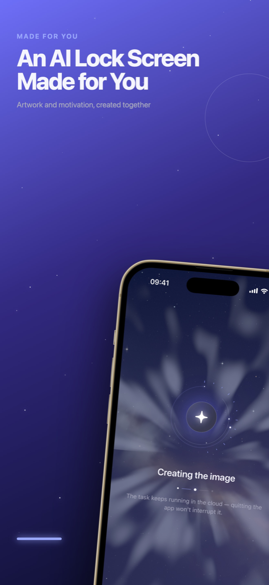 GoalWall AI wallpaper generation screenshot